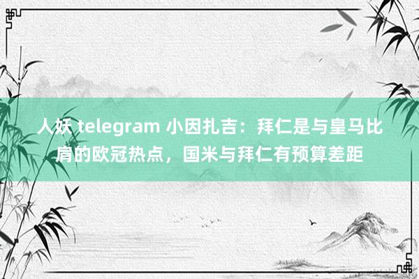 人妖 telegram 小因扎吉：拜仁是与皇马比肩的欧冠热点，国米与拜仁有预算差距